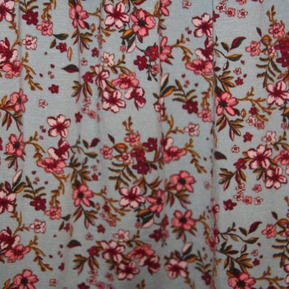 Rewind Bouquet Ditsy Floral Smocked Shirt Lace Trim Size Large - Picture 2 of 5